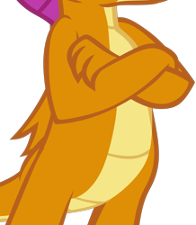 Size: 1896x2171 | Tagged: safe, artist:memnoch, edit, character:smolder, species:dragon, episode:uprooted, g4, my little pony: friendship is magic, belly, cropped, crossed arms, dragoness, featureless crotch, female, high res, pictures of bellies, simple background, solo, transparent background, vector, vector edit