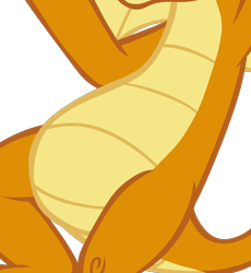 Size: 2124x2304 | Tagged: safe, artist:memnoch, edit, character:smolder, episode:molt down, g4, my little pony: friendship is magic, belly, cropped, featureless crotch, female, high res, pictures of bellies, simple background, solo, transparent background, vector, vector edit