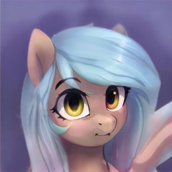 Size: 1024x1024 | Tagged: safe, ai model:thisponydoesnotexist, oc, species:pegasus, species:pony, artificial intelligence, bust, neural network, simple background, solo