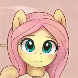 Size: 1024x1024 | Tagged: safe, ai model:thisponydoesnotexist, oc, oc only, unnamed oc, species:pegasus, species:pony, artificial intelligence, bust, cute, female, looking at you, mare, neural network, not fluttershy, simple background, solo