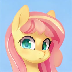 Size: 1024x1024 | Tagged: safe, ai model:thisponydoesnotexist, oc, species:earth pony, species:pony, artificial intelligence, neural network, not fluttershy, simple background, solo