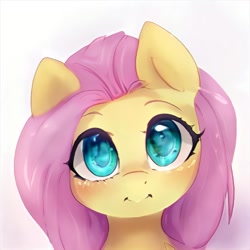 Size: 1024x1024 | Tagged: safe, ai model:thisponydoesnotexist, species:pegasus, species:pony, accidentally a canon character, artificial intelligence, cute, female, neural network, not fluttershy, simple background, solo