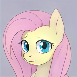 Size: 1024x1024 | Tagged: safe, ai model:thisponydoesnotexist, species:pony, accidentally a canon character, artificial intelligence, bust, female, looking at you, neural network, not fluttershy, portrait, solo