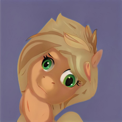 Size: 1024x1024 | Tagged: safe, ai model:thisponydoesnotexist, species:pony, artificial intelligence, bust, female, looking at you, neural network, portrait, scary face, solo, spooky
