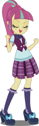 Size: 2000x6399 | Tagged: safe, artist:xebck, edit, editor:slayerbvc, character:sour sweet, equestria girls:friendship games, g4, my little pony: equestria girls, my little pony:equestria girls, absurd resolution, clothing, crystal prep academy uniform, female, freckles, no makeup edit, plaid skirt, pleated skirt, school uniform, shoes, simple background, skirt, socks, solo, transparent background, vector, vector edit, vest
