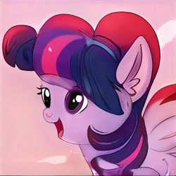 Size: 1024x1024 | Tagged: safe, ai model:thisponydoesnotexist, species:pony, accidentally a canon character, cute, female, happy, neural network, not twilight sparkle, smiling, solo