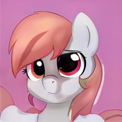 Size: 1024x1024 | Tagged: safe, ai model:thisponydoesnotexist, oc, species:pony, neural network, simple background, smiling, solo