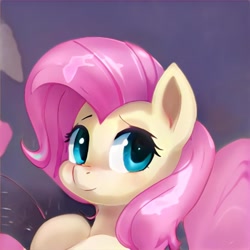 Size: 1024x1024 | Tagged: safe, ai model:thisponydoesnotexist, species:pony, female, mare, neural network, not fluttershy, simple background, solo
