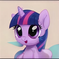 Size: 1024x1024 | Tagged: safe, ai model:thisponydoesnotexist, species:pony, cute, female, filly, mare, neural network, not twilight sparkle, simple background, solo