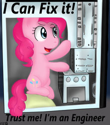 Size: 1110x1257 | Tagged: safe, artist:freefraq, character:pinkie pie, computer