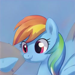 Size: 1024x1024 | Tagged: safe, ai model:thisponydoesnotexist, species:pegasus, species:pony, female, neural network, not rainbow dash, solo