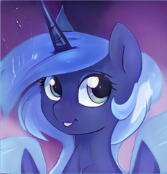Size: 770x800 | Tagged: safe, ai model:thisponydoesnotexist, species:alicorn, species:pony, artificial intelligence, female, neural network, not luna, solo