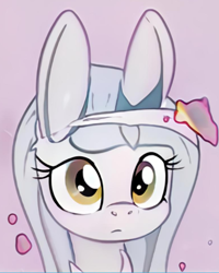 Size: 602x754 | Tagged: safe, ai model:thisponydoesnotexist, species:pony, artificial intelligence, bunny ears, female, neural network, solo