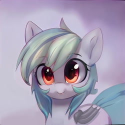 Size: 1024x1024 | Tagged: safe, ai model:thisponydoesnotexist, edit, editor:diego96, oc, unnamed oc, species:bat pony, species:pony, artificial intelligence, cute, fangs, female, filly, neural network, solo