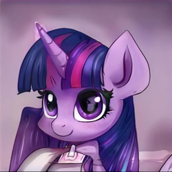 Size: 1024x1024 | Tagged: safe, ai model:thisponydoesnotexist, species:pony, bust, female, mare, neural network, not twilight sparkle, portrait, simple background, solo