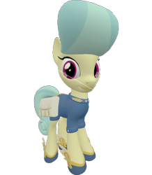 Size: 628x720 | Tagged: safe, artist:topsangtheman, species:earth pony, species:pony, 3d, cinnabar, female, golden hooves, looking at you, quicksilver, sfm pony, simple background, solo, source filmmaker, transparent background