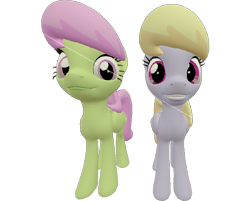 Size: 896x720 | Tagged: safe, artist:topsangtheman, character:cloud kicker, character:merry may, species:pegasus, species:pony, 3d, duo, looking at you, sfm pony, simple background, source filmmaker, transparent background