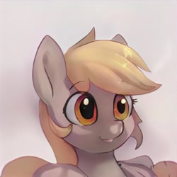 Size: 1024x1024 | Tagged: safe, ai model:thisponydoesnotexist, oc, oc only, species:earth pony, species:pony, artificial intelligence, female, grin, mare, neural network, not derpy, smiling, solo