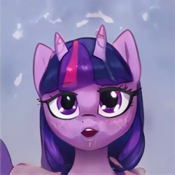 Size: 1024x1024 | Tagged: safe, ai model:thisponydoesnotexist, species:pony, artificial intelligence, bicorn, female, horn, mare, multiple horns, neural network, not twilight sparkle, solo