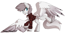 Size: 2877x1449 | Tagged: safe, artist:beardie, oc, oc only, species:pegasus, species:pony, big wings, clothing, cute, jacket, male, stallion, wings