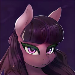 Size: 1024x1024 | Tagged: safe, ai model:thisponydoesnotexist, edit, oc, species:earth pony, species:pony, artificial intelligence, eyeshadow, female, makeup, neural network, not octavia, not twilight sparkle, sexy, solo