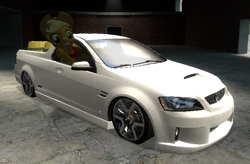Size: 718x470 | Tagged: safe, artist:didgereethebrony, character:applejack, species:earth pony, species:pony, 3d, female, gmod, holden, holden ute, solo, ute