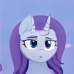 Size: 1024x1024 | Tagged: safe, ai model:thisponydoesnotexist, oc, oc only, species:pony, artificial intelligence, bicorn, female, horn, mare, multiple horns, neural network, not rarity, solo