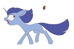 Size: 1768x1176 | Tagged: safe, artist:dusthiel, oc, species:pony, species:unicorn, g4, cockroach, female, horn, insect, looking back, mare, roach, running, scared, screaming, simple background, solo, terrified, tongue out, transparent background