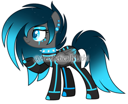 Size: 1280x1037 | Tagged: safe, artist:aestheticallylithi, artist:lazuli, base used, oc, oc only, oc:neon stream, species:pegasus, species:pony, g4, boots, choker, clothing, cyber-questria, ear piercing, earring, eyeshadow, female, gloves, jewelry, jumpsuit, makeup, mare, multicolored hair, piercing, raised hoof, shoes, simple background, solo, spiked choker, tattoo, transparent background