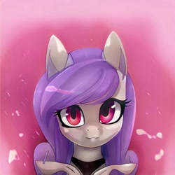 Size: 1024x1024 | Tagged: safe, ai model:thisponydoesnotexist, oc, oc only, species:earth pony, species:pony, g4, abstract background, bust, female, looking at you, mare, neural network, solo