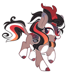 Size: 3328x3712 | Tagged: safe, artist:lazuli, base used, oc, oc only, species:kirin, g4, cloven hooves, horn, kirin oc, leonine tail, open mouth, simple background, smiling, solo, transparent background