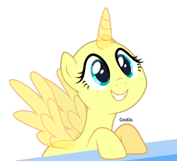 Size: 2508x2285 | Tagged: safe, artist:lazuli, oc, oc only, species:alicorn, species:pony, g4, alicorn oc, bald, base, cute, eyelashes, grin, horn, simple background, smiling, solo, transparent background, wings