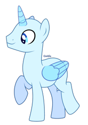 Size: 2160x3048 | Tagged: safe, artist:lazuli, oc, oc only, species:alicorn, species:pony, g4, (male) base, alicorn oc, bald, base, horn, male, raised hoof, simple background, solo, stallion, transparent background, wings