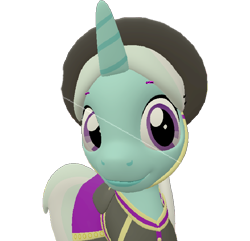 Size: 746x720 | Tagged: safe, alternate version, artist:topsangtheman, species:pony, species:unicorn, g4, 3d, clothing, cornetta, female, hat, looking at you, simple background, solo, source filmmaker, transparent background, uniform