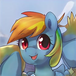 Size: 1024x1024 | Tagged: safe, ai model:thisponydoesnotexist, machine learning generated, species:pegasus, species:pony, g4, neural network, not rainbow dash