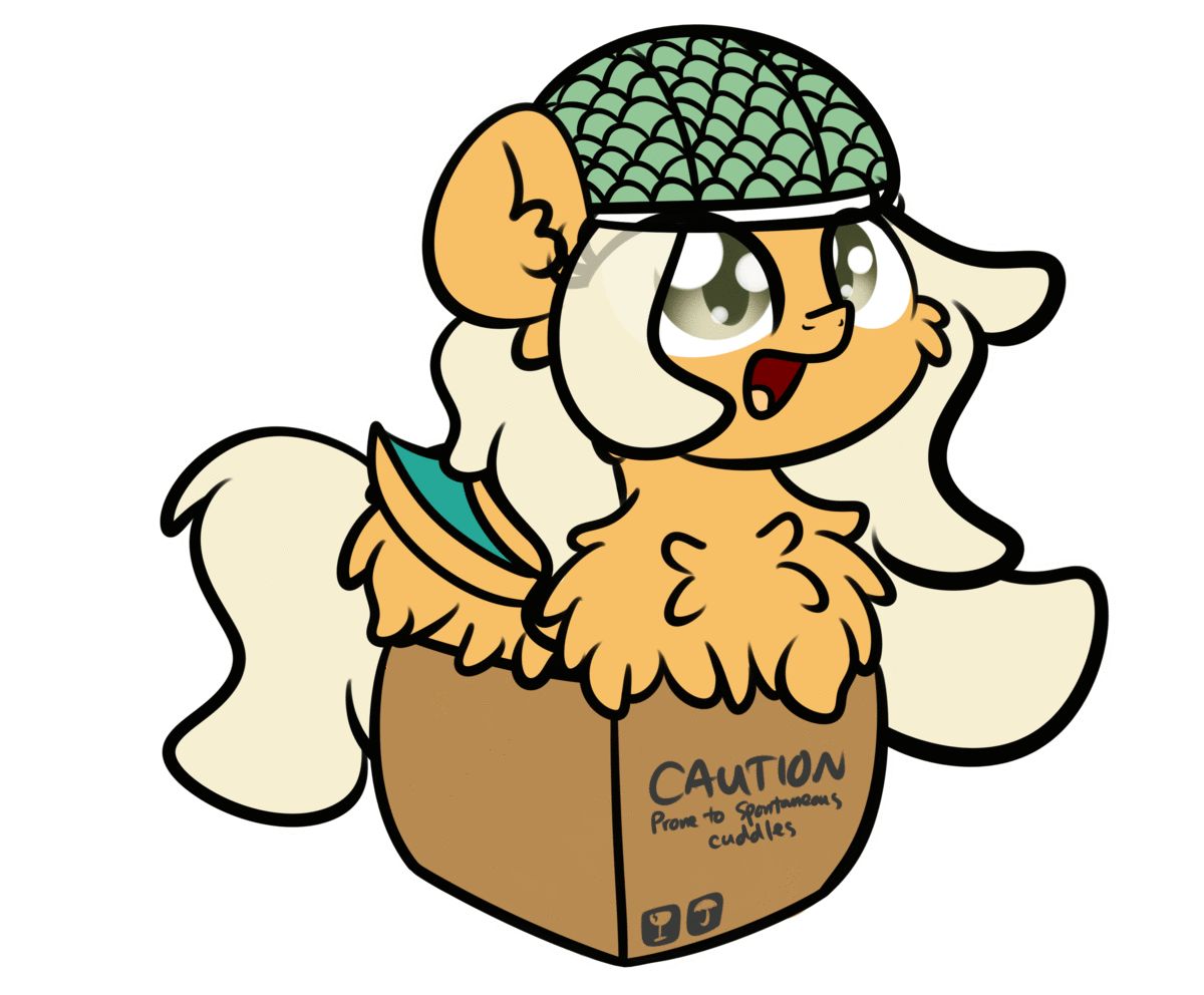 Size: 1200x992 | Tagged: safe, artist:kimjoman, oc, oc only, species:bat pony, species:deer, species:griffon, species:pony, g4, animated, box, chest fluff, commission, cute, female, fluffy, gif, if i fits i sits, male, simple background, transparent background, ych result, your character here