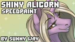 Size: 1280x720 | Tagged: source needed, useless source url, safe, artist:sunny way, patreon reward, oc, species:alicorn, species:pony, g4, bedroom eyes, feather, female, horn, mare, patreon, pony oc, royal, sexy, shiny, smiling, solo, speed paint, speed painting, speedpaint, video, wings