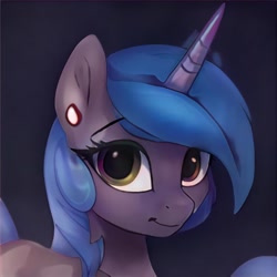 Size: 1024x1024 | Tagged: safe, ai model:thisponydoesnotexist, species:pony, species:unicorn, g4, looking at you, neural network, smiling