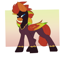 Size: 2162x1902 | Tagged: safe, artist:beardie, oc, oc only, species:pegasus, species:pony, g4, clothing, colored pupils, costume, folded wings, lidded eyes, male, pegasus oc, shadowbolts, shadowbolts costume, smiling, smirk, solo, stallion, wings