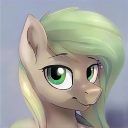 Size: 1024x1024 | Tagged: safe, ai model:thisponydoesnotexist, species:earth pony, species:pony, g4, cute, female, green eyes, looking at you, mare, neural network, smiling