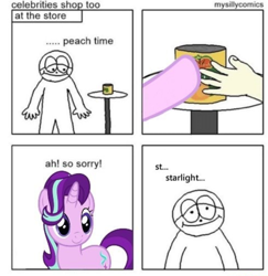 Size: 942x969 | Tagged: safe, artist:claire, artist:luckreza8, edit, character:starlight glimmer, species:human, species:pony, species:unicorn, g4, comic, female, funny, mare, mysillycomics, shitposting, tumblr