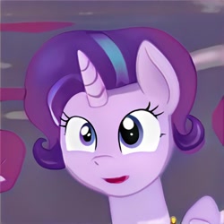 Size: 1024x1024 | Tagged: safe, ai model:thisponydoesnotexist, character:starlight glimmer, species:pony, species:unicorn, g4, female, neural network, solo