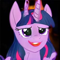 Size: 1024x1024 | Tagged: safe, ai model:thisponydoesnotexist, character:twilight sparkle, g4, artificial intelligence, horn, multiple horns, neural network