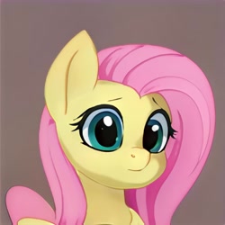 Size: 1024x1024 | Tagged: safe, ai model:thisponydoesnotexist, character:fluttershy, g4, accidentally a canon pony, artificial intelligence, concerned, neural network, worried