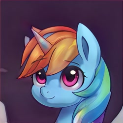 Size: 1024x1024 | Tagged: safe, ai model:thisponydoesnotexist, species:pony, species:unicorn, g4, artificial intelligence, neural network, not rainbow dash