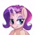 Size: 1024x1024 | Tagged: safe, ai model:thisponydoesnotexist, character:rarity, species:pony, species:unicorn, g4, artificial intelligence, neural network, smiling, smug