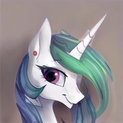 Size: 1024x1024 | Tagged: safe, ai model:thisponydoesnotexist, character:princess celestia, species:pony, species:unicorn, g4, artificial intelligence, neural network