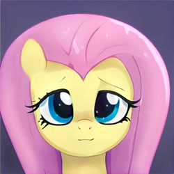 Size: 1024x1024 | Tagged: safe, ai model:thisponydoesnotexist, character:fluttershy, g4, accidentally a canon character, artificial intelligence, neural network
