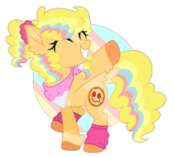 Size: 3168x2864 | Tagged: safe, artist:lazuli, artist:strawberry-spritz, base used, oc, oc only, oc:pepp-a-roli, species:earth pony, species:pony, g4, eyes closed, female, leg warmers, mare, simple background, smiling, solo, transparent background
