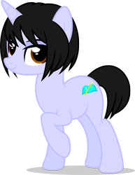 Size: 2000x2591 | Tagged: safe, artist:luckreza8, species:pony, species:unicorn, g4, cikgu melati, female, happy, ponified, simple background, transparent background, upin and ipin, vector